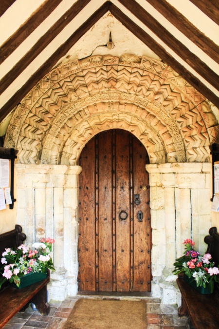 Ashby St Mary church door
